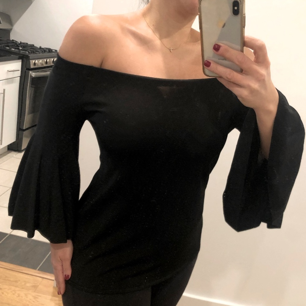 Sexy off the shoulder Zara black blouse